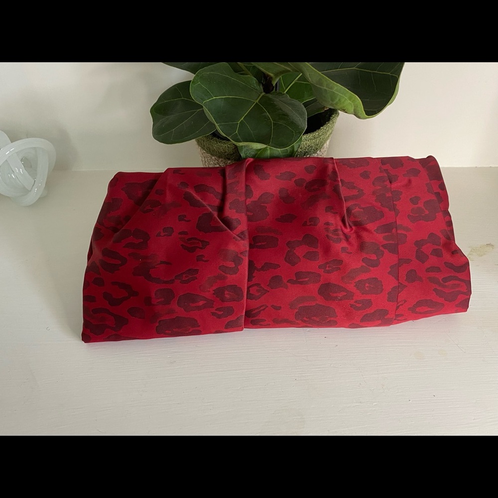 Red Cheetah Fabric Clutch